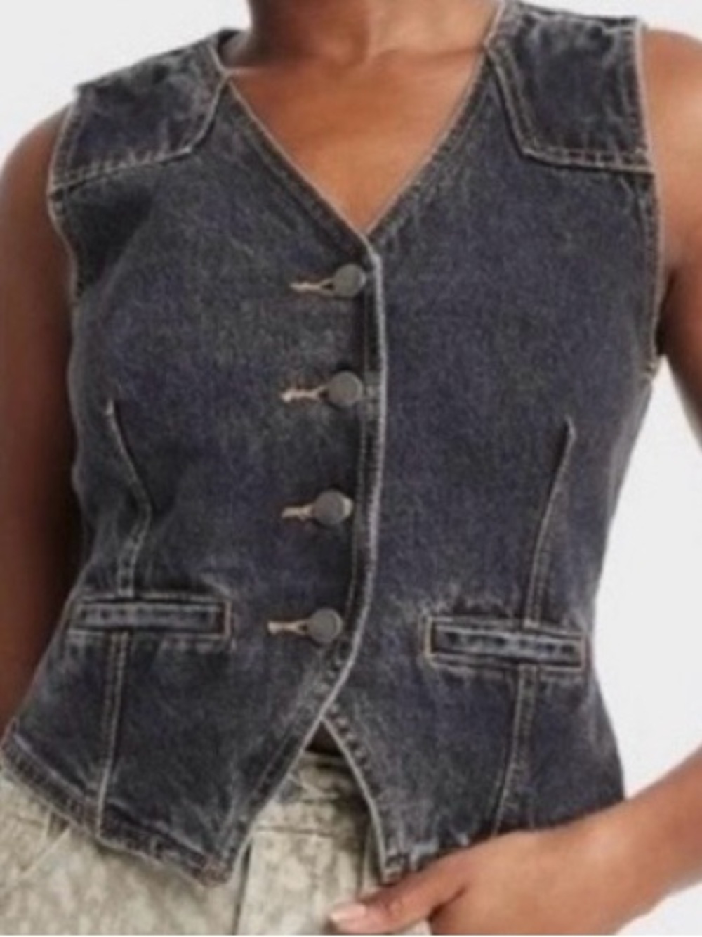 Universal Thread Black Denim Vest